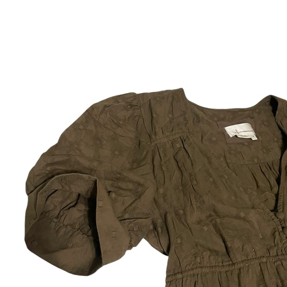 Anthropologie BOHO Tiered&True brown Maxi Dress SZ M cottagecore  prairie - Picture 10 of 16